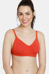 Zivame Beautiful Basics Double Layered Non Wired Full Coverage Backless Bra - Summer Fig — thumbnail 3